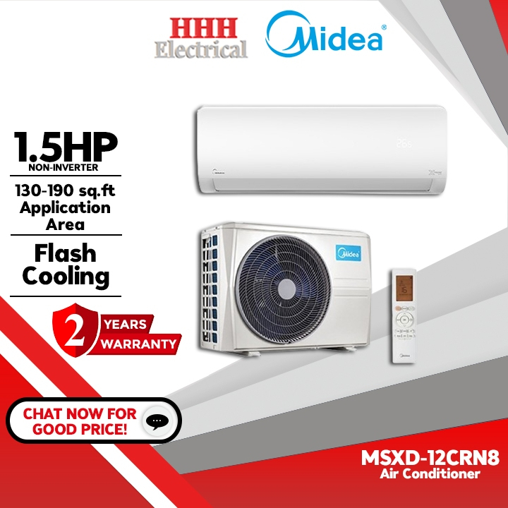 MIDEA Extreme Dura R32 Non-INVERTER Aircond Pendingin Hawa MSXD-12CRN8 ...