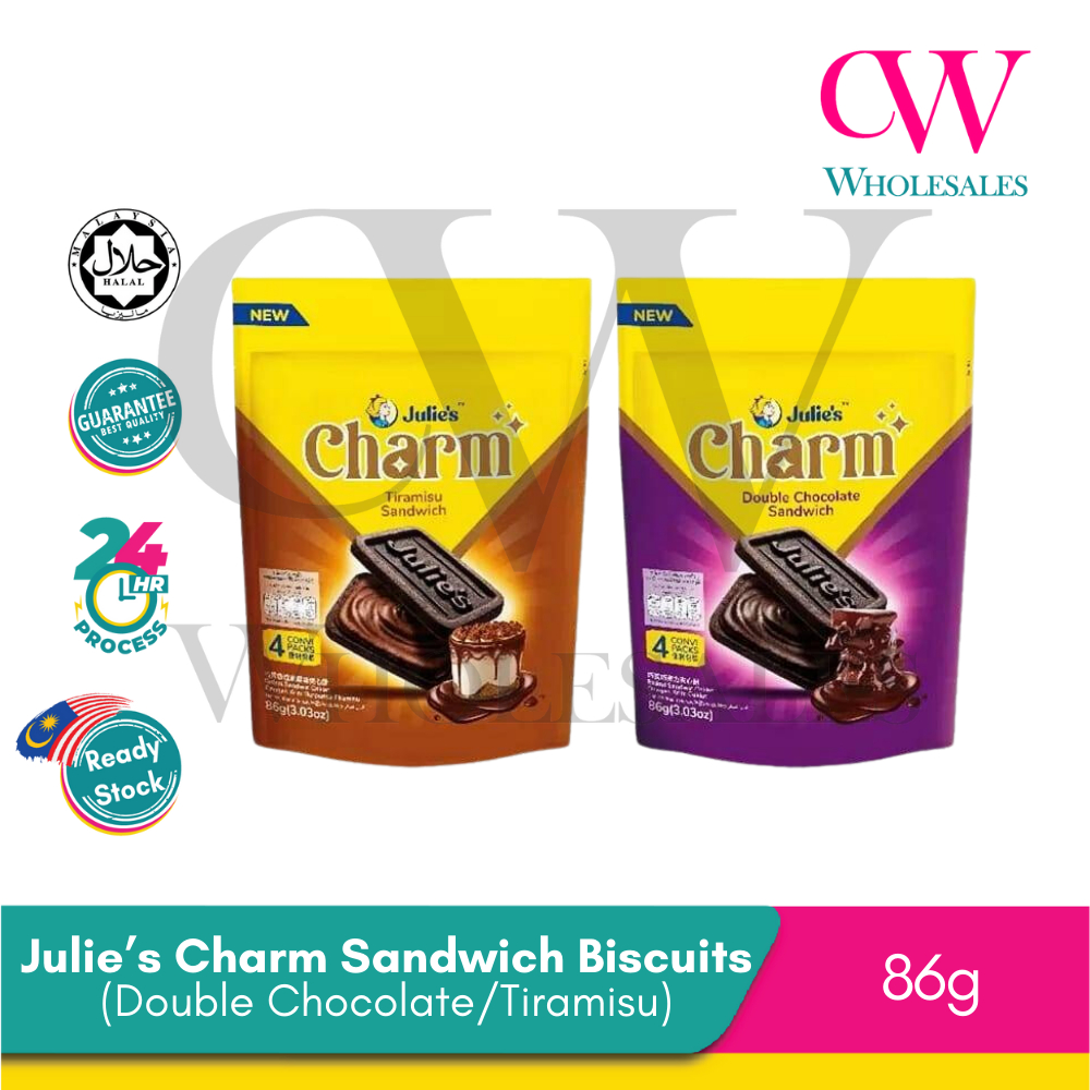 Julie's Charm Double Chocolate Sandwich Tiramisu Snack 86g 4 Convi Per ...