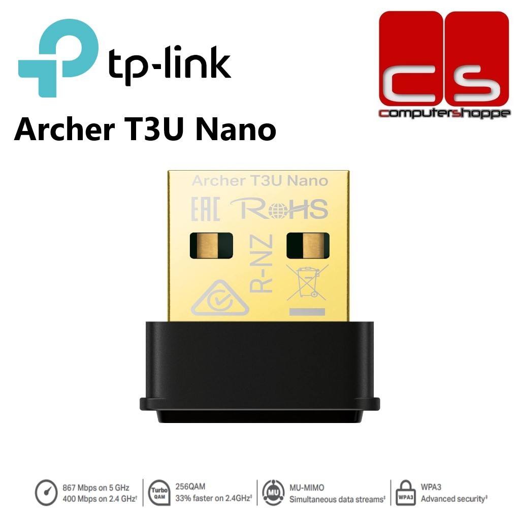 TP-Link Archer T3U Nano AC1300 Nano Wireless MU-MIMO USB Adapter ...