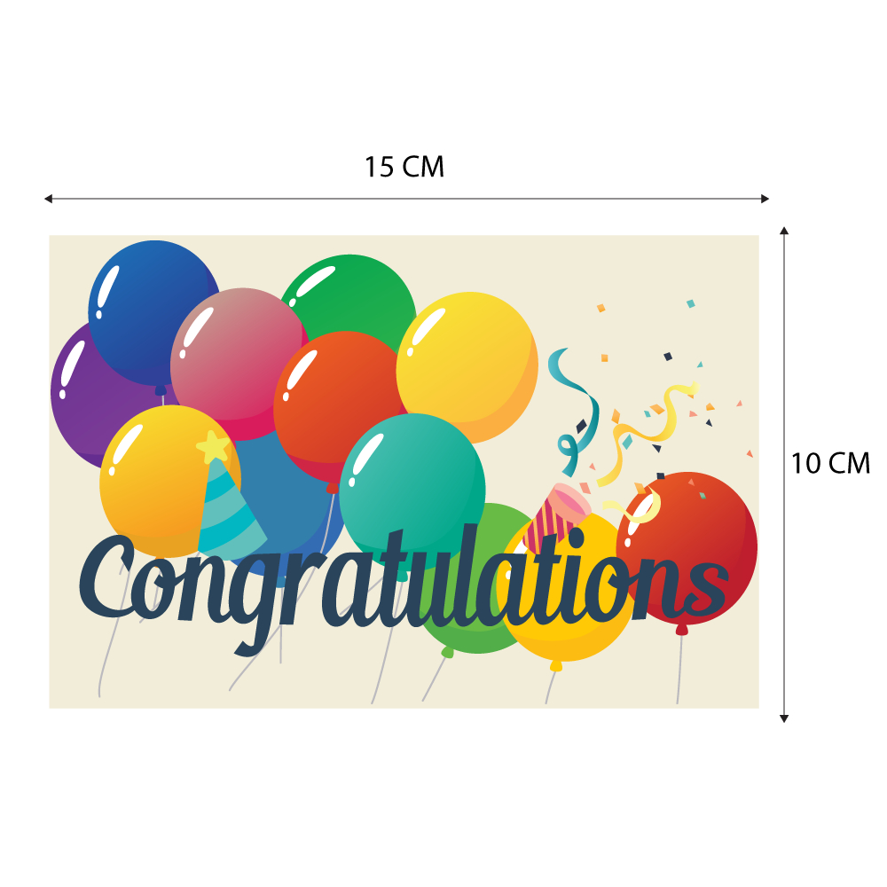 Congratulation Card - FBD001 Congratulations (Cardboard - Grey ...