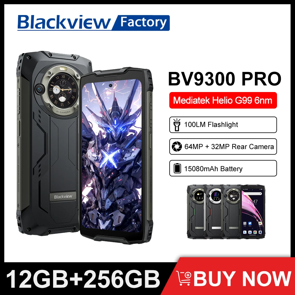 Shop Blackview BV9300 PRO Rugged Smartphone Helio G99 Android 13 24GB 256GB  6.7'' FHD Screen 15080mAh Dual Display Online