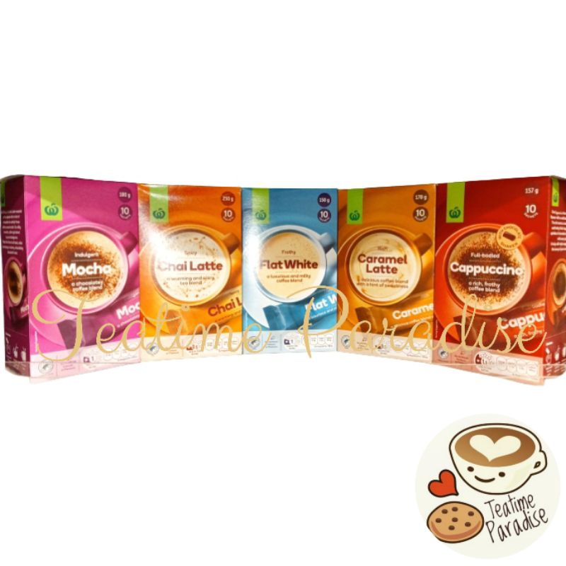 Woolworths Coffee Sachets 10 Pack (Assorted Flavours) (Mocha / Chai
