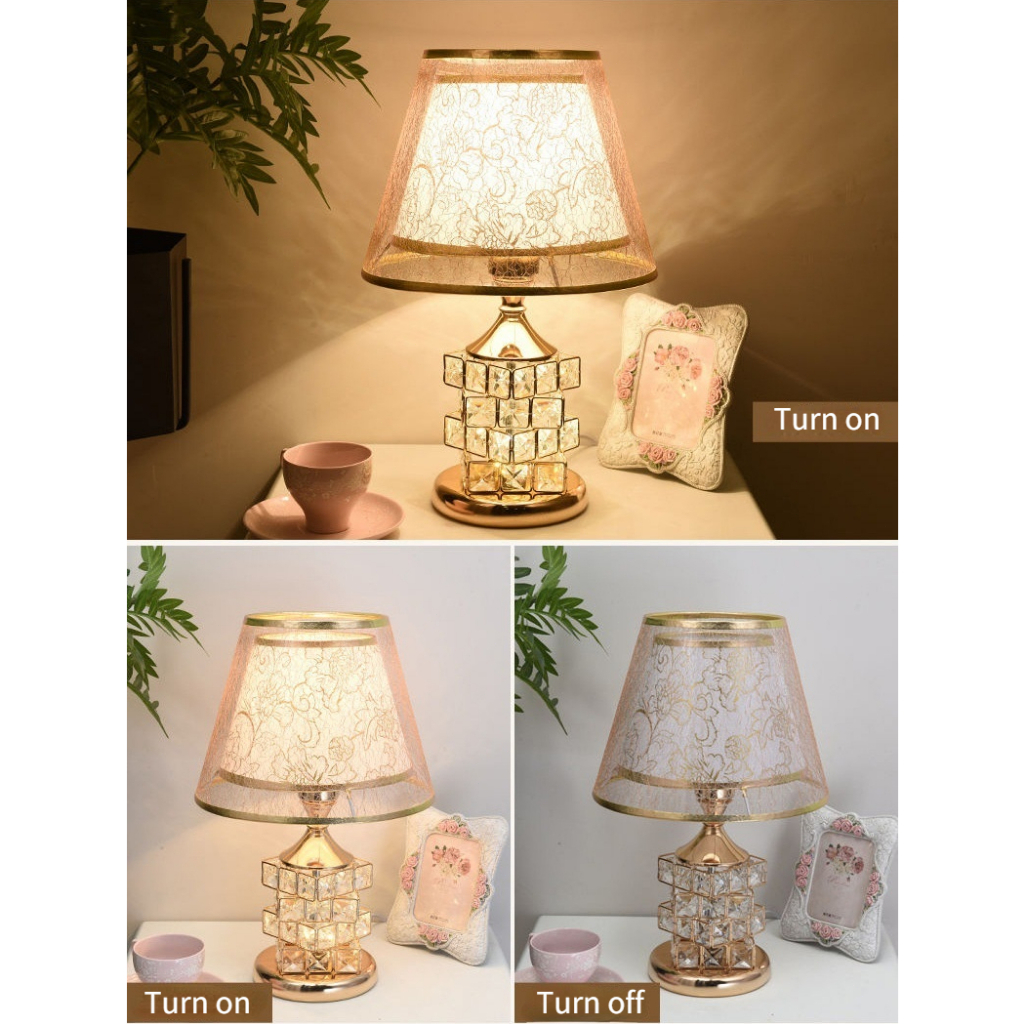 New Modern Bedside lampu LED Design Gold Crystal / Gift Wedding / Lampu ...