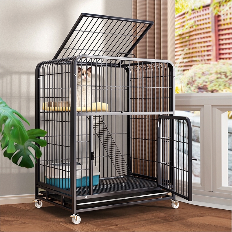 Sangkar Kucing 2/3/4Levls Cat Cage Solid Steel Pipe Steel Pets Cages