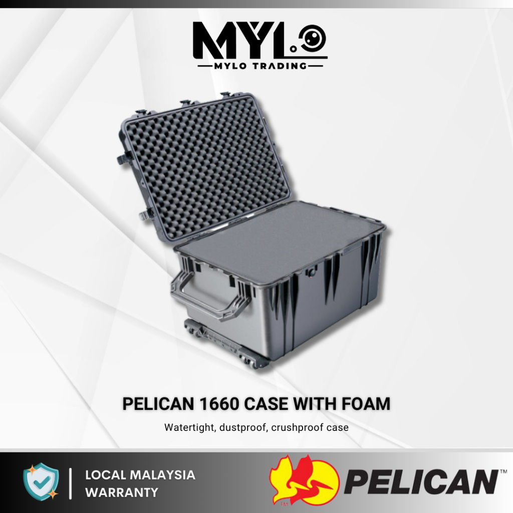 Pelican 1660 Case with Foam (Black) 80.2 x 58.4 x 49.5 cm | Shopee Malaysia