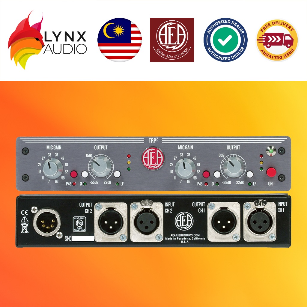 AEA TRP2 The Original 2Channel Ribbon Microphone Preamp 2xXLR Mic In