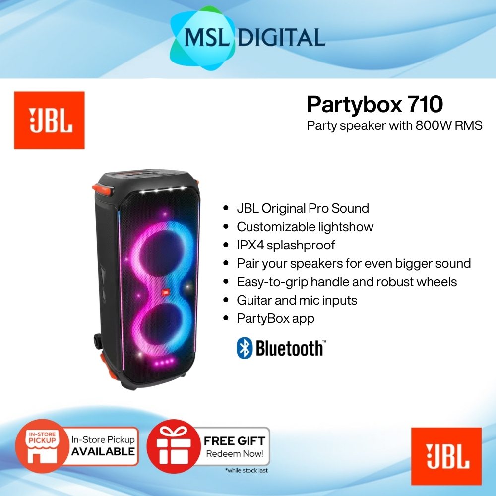 JBL Partybox 710 Party speaker with 800W RMS powerful sound built-in  lights splashproof design