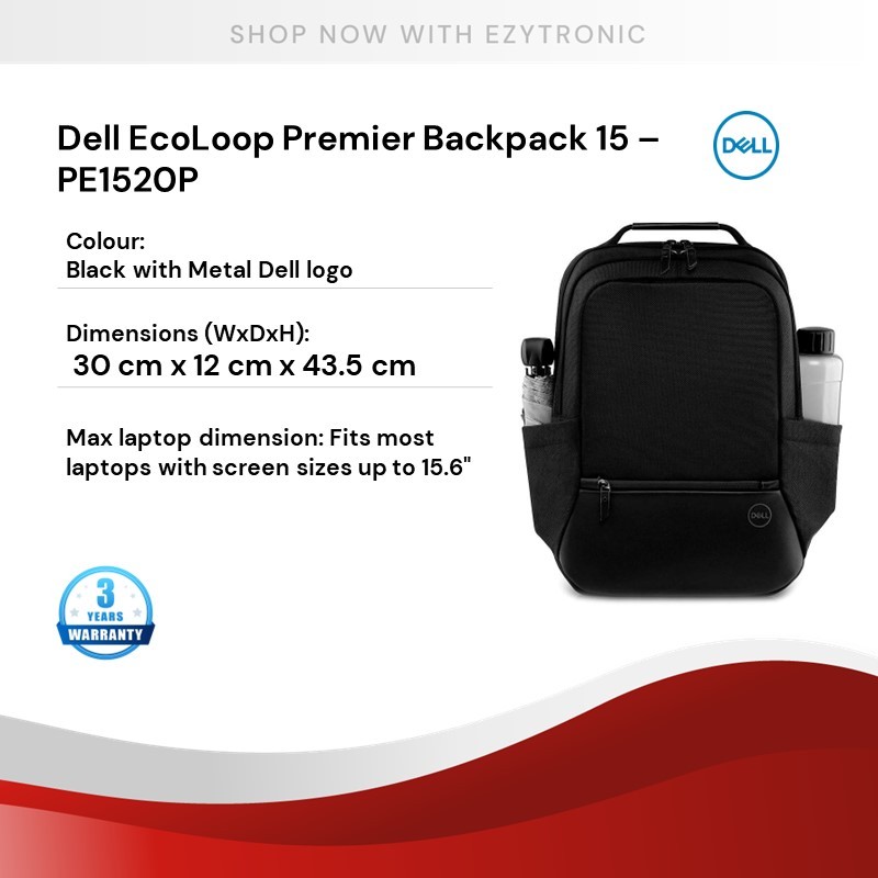 Dell EcoLoop Premier Backpack 15 PE1520P Shopee Malaysia