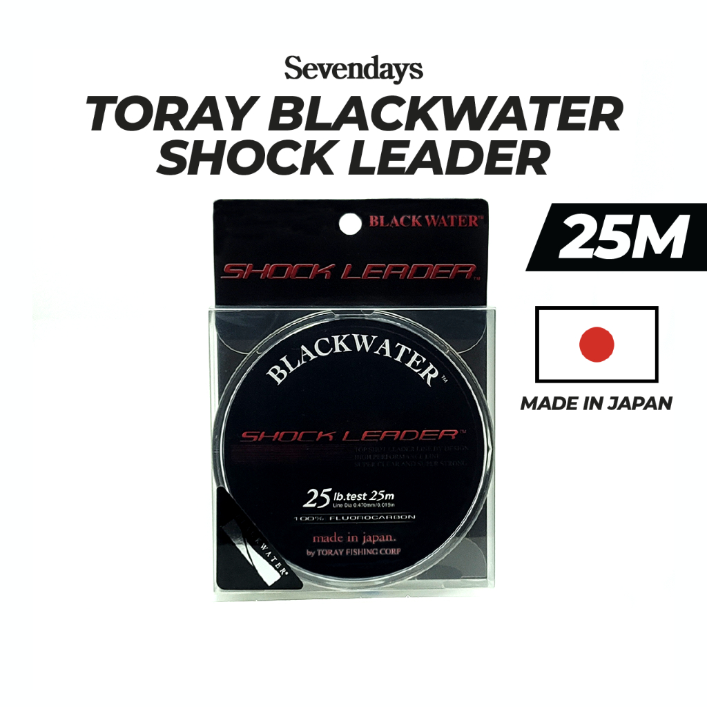 25M Toray Black Water 100% Fluorocarbon Japan Shock Leader Fishing Line  Tali Perambut Pancing Jigging Bottom Casting