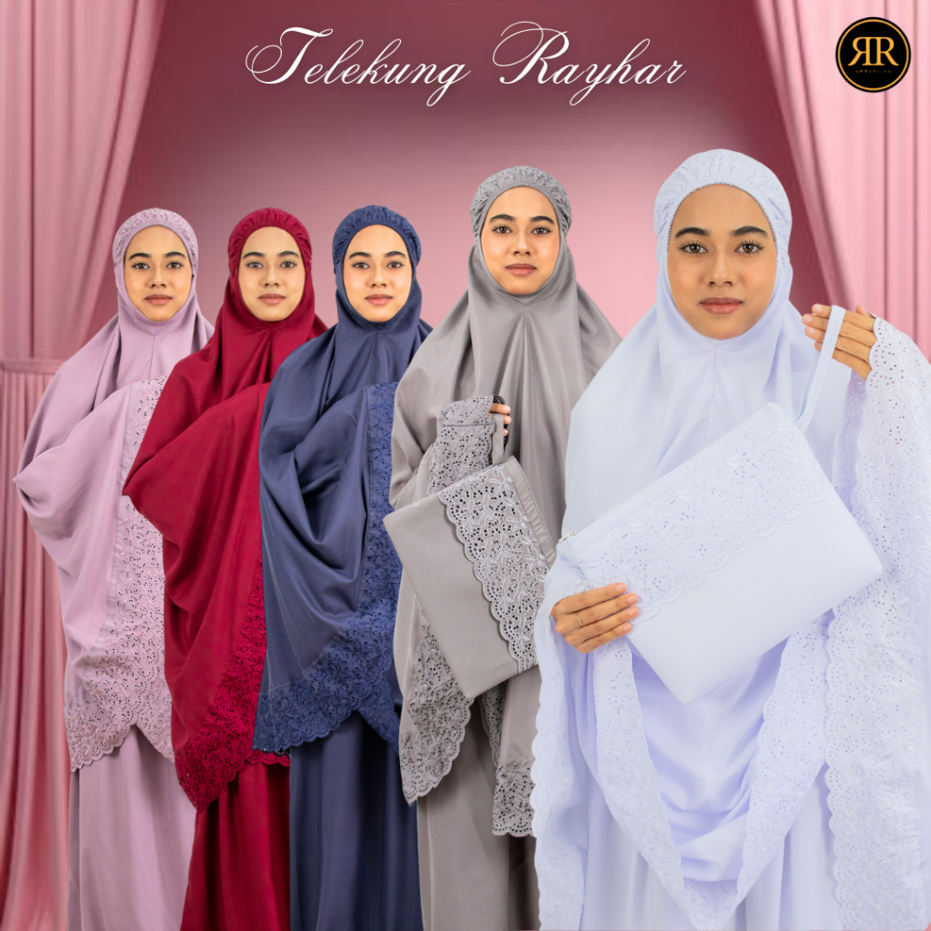 RAYHAR TELEKUNG Telekung Dewasa Bersulam Bag Matching Berzip Telekung ...