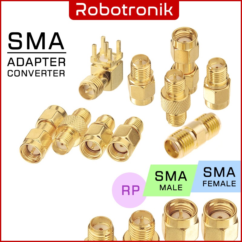 SMA (Male Female) to RP-SMA (Male Female) RF Coaxial Coax Adapter ...