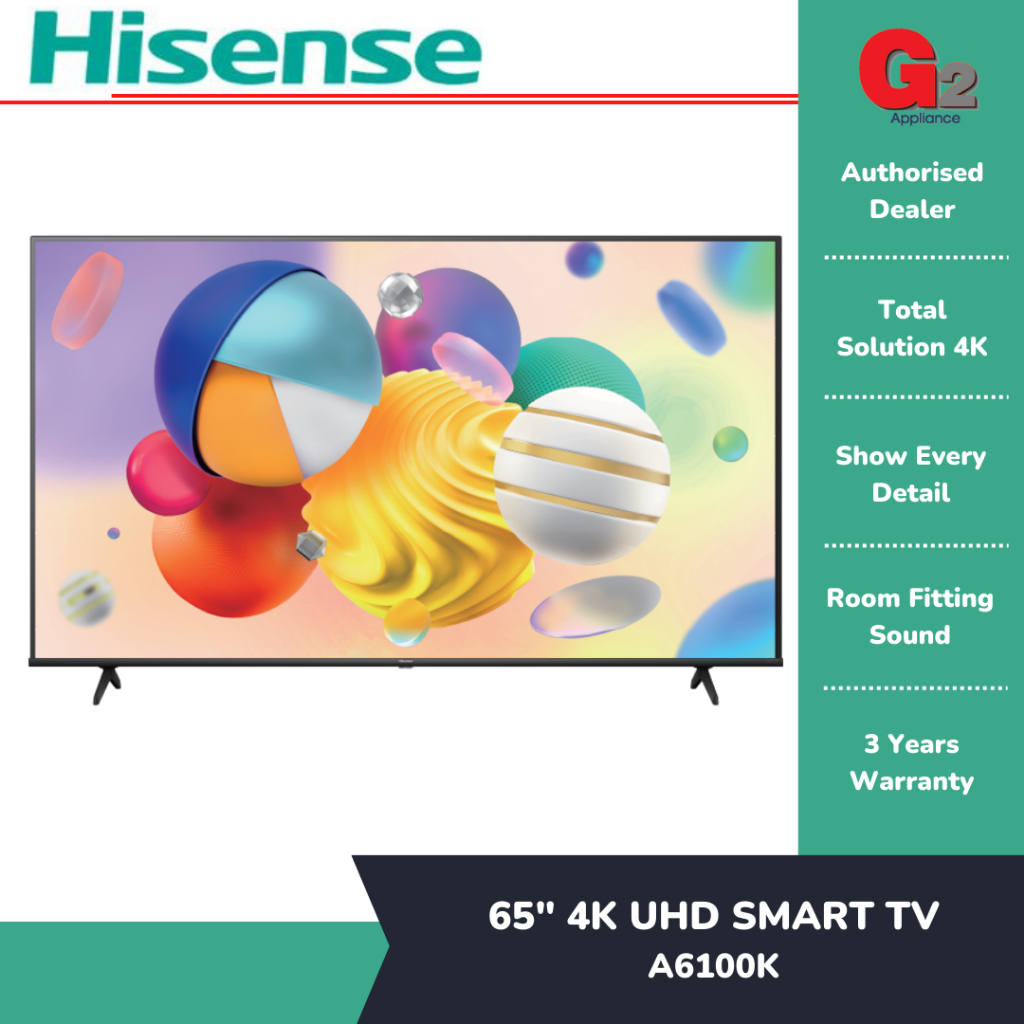 HISENSE海信电视机 65" 4K UHD SMART TV 65A6100KHISENSE WARRANTY MALAYSIA