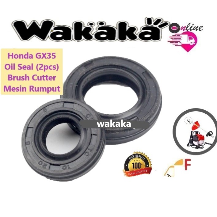 Honda GX35 Oil Seal (2pcs) Brush Cutter Mesin Rumput Shopee Malaysia