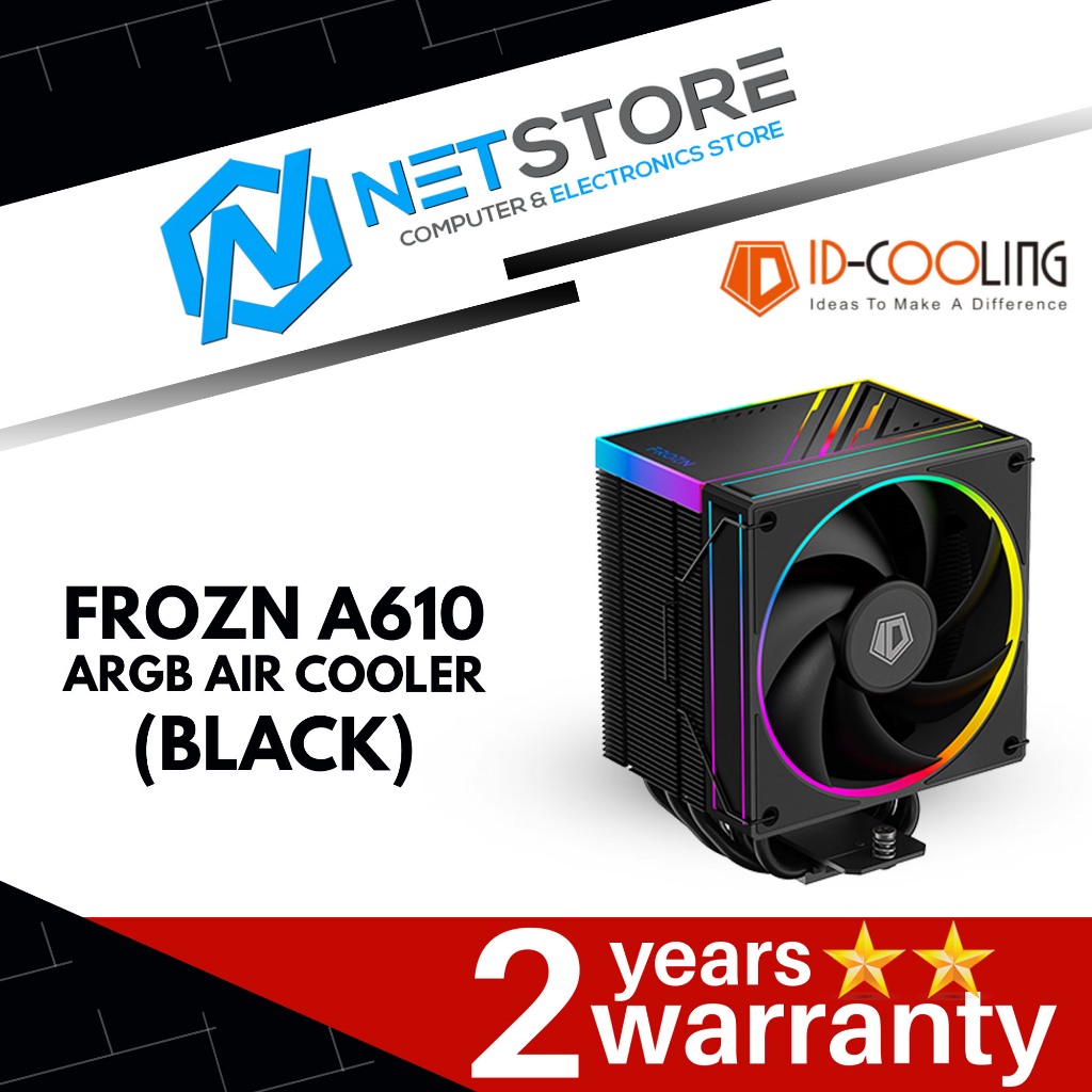 ID-COOLING FROZN A610 ARGB AIR COOLER - BLACK - ID-CPU-FROZN-A610-ARGB ...