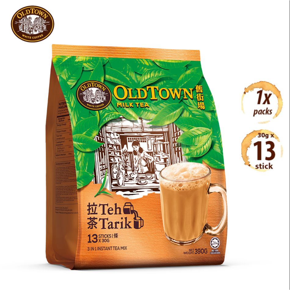 OLDTOWN Milk Tea 3 in 1 Teh Tarik Instant Premix 30g x 13 sticks ...