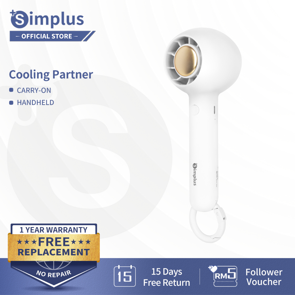 Simplus Mini Fan Desk Fan 2 Speed Portable 5 Hours Working Time 120g