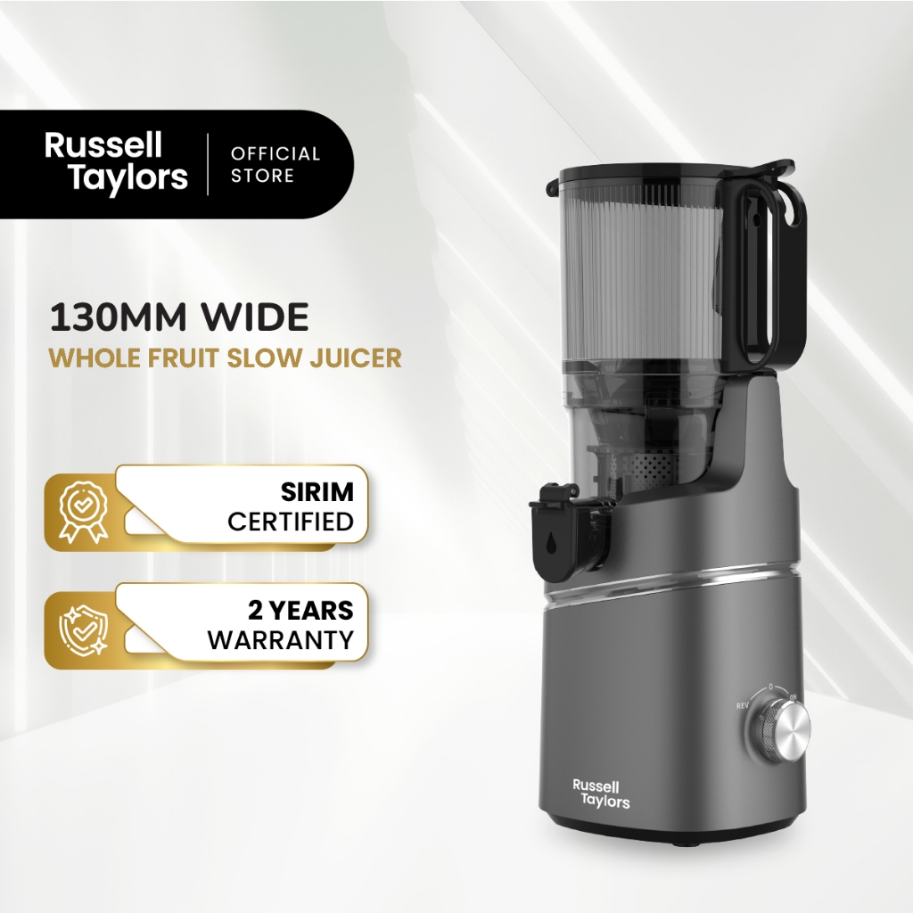 Russell Taylors Masticating Cold Press Slow Juicer with 130mm Wide