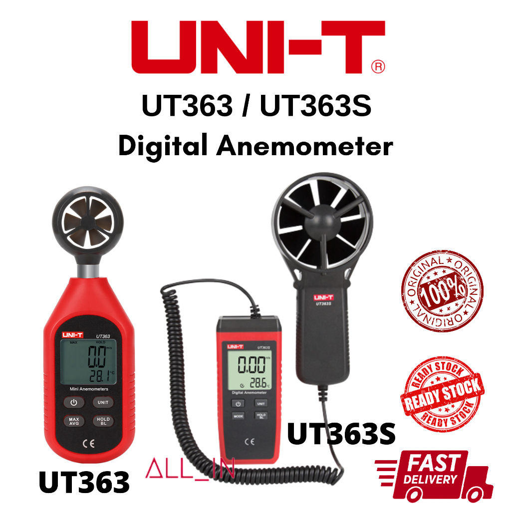 UNI-T UT363/UT363S /MESTEK AM 600 High Precision Digital Anemometer ...