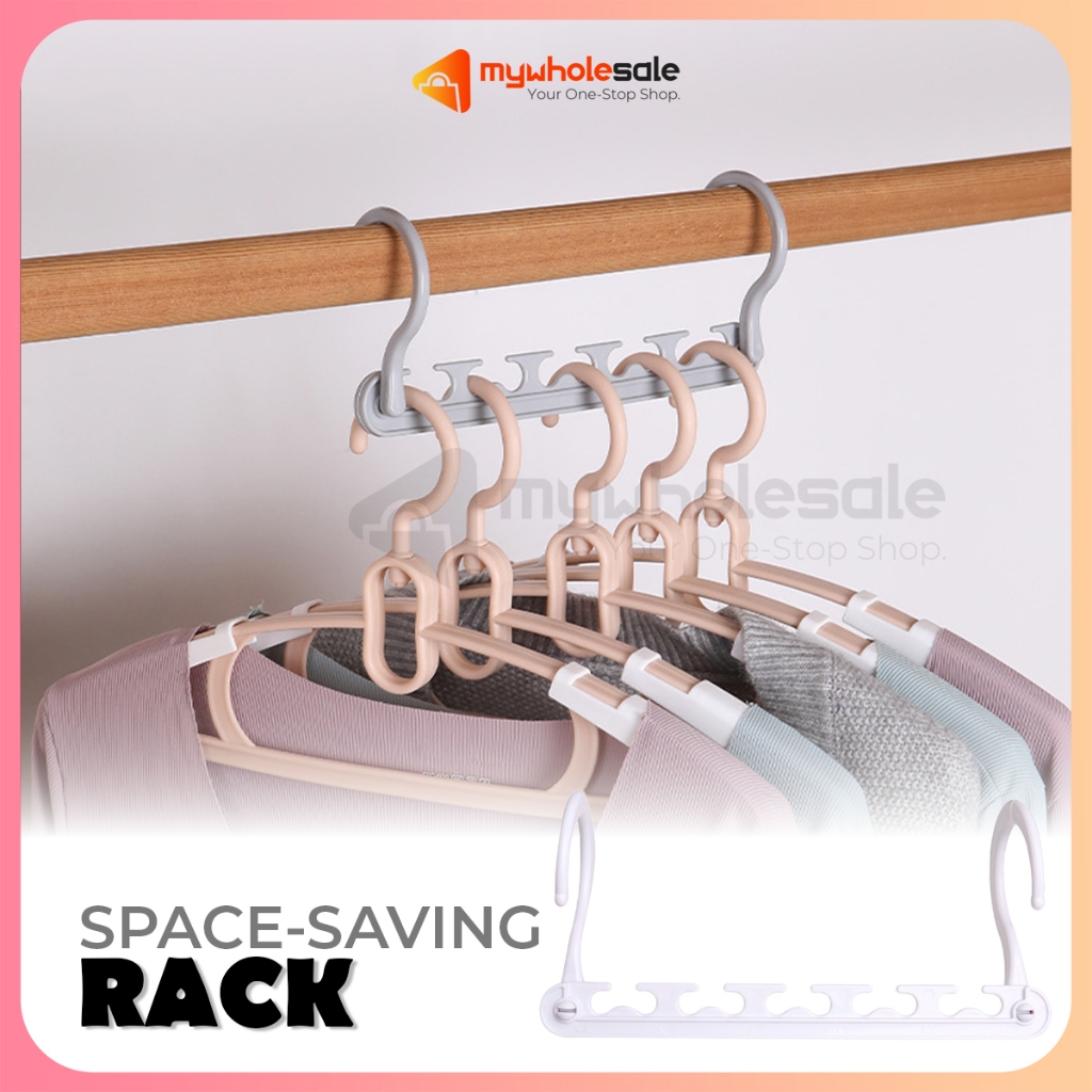 Rotatable Hook Clothing Rack Space-Saving Hooks