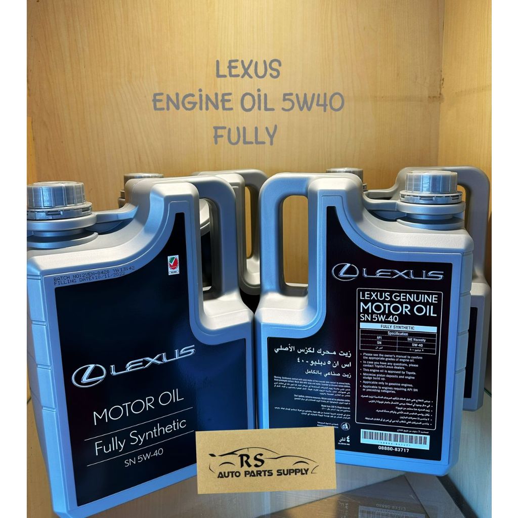 LEXUS ENGINE OIL 5W40 FULLY SYNTHETIC (4L) Shopee Malaysia
