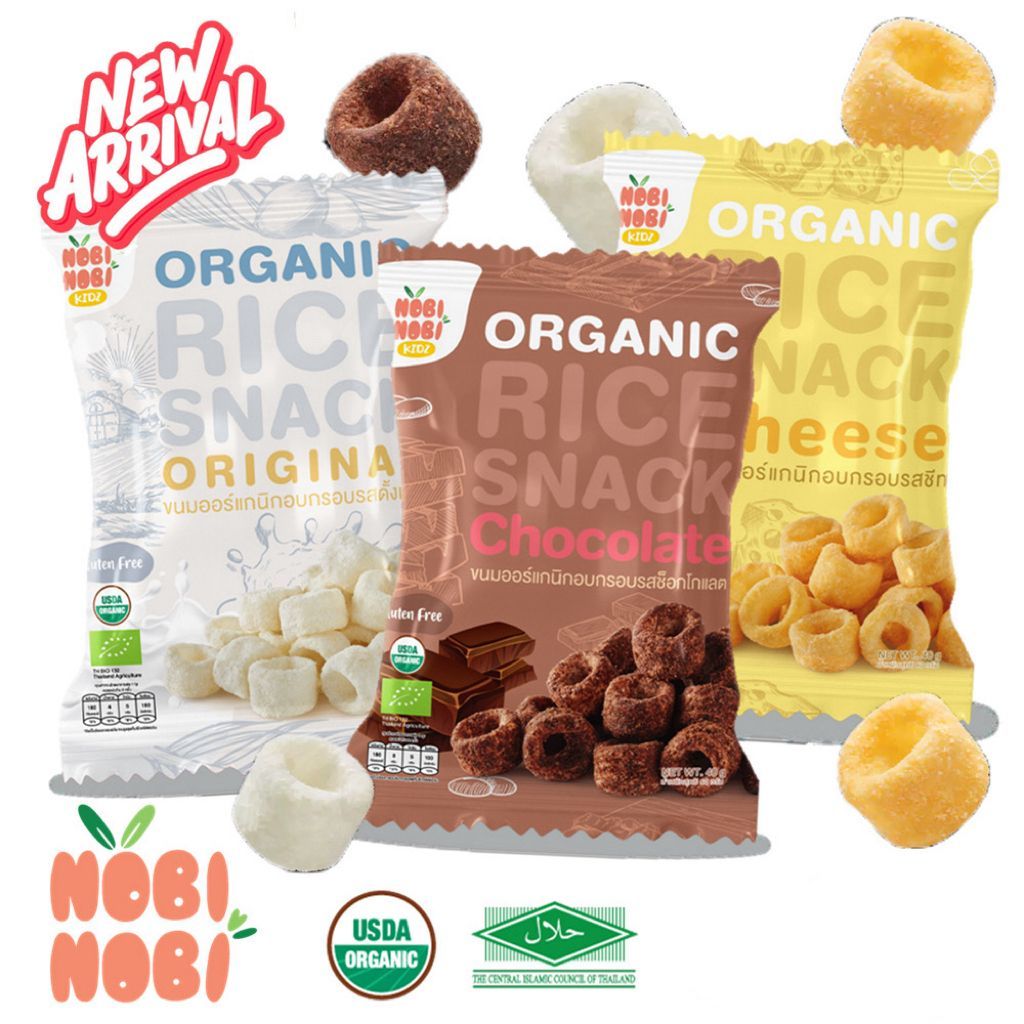 [HALAL] Nobi Nobi Organic (Kids)- Cheese Rice Snack Ready To Eat Baby ...