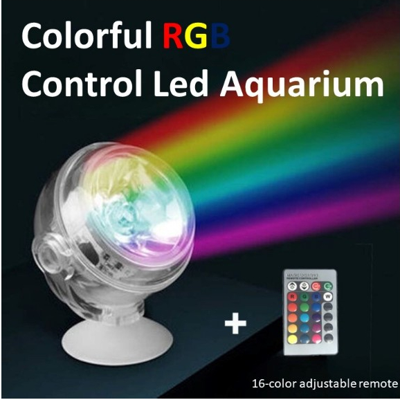Aquarium Colorful RGB Control Led Aquarium Fish Tank Submersible LED ...