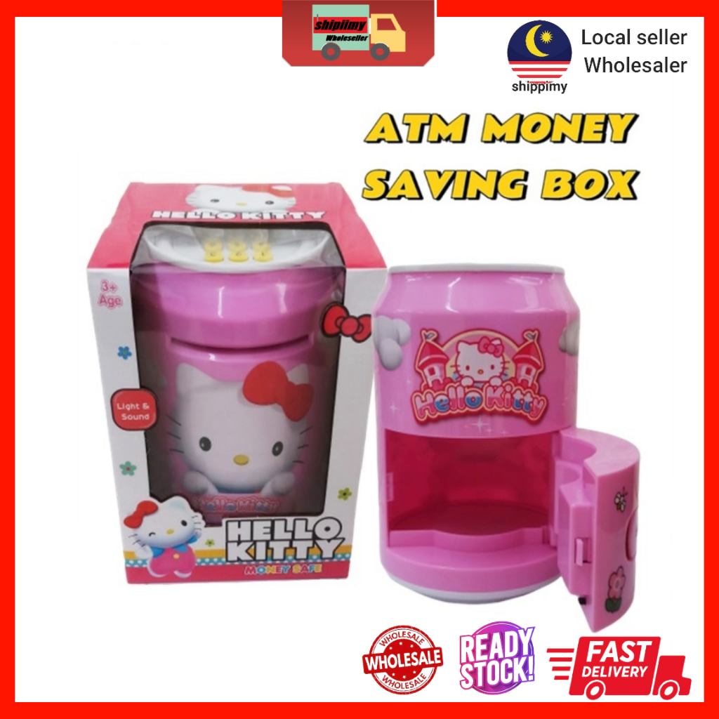 Hello Kitty/ Doraemon Money Bank ATM With Lock Code Cute Cartoon Piggy