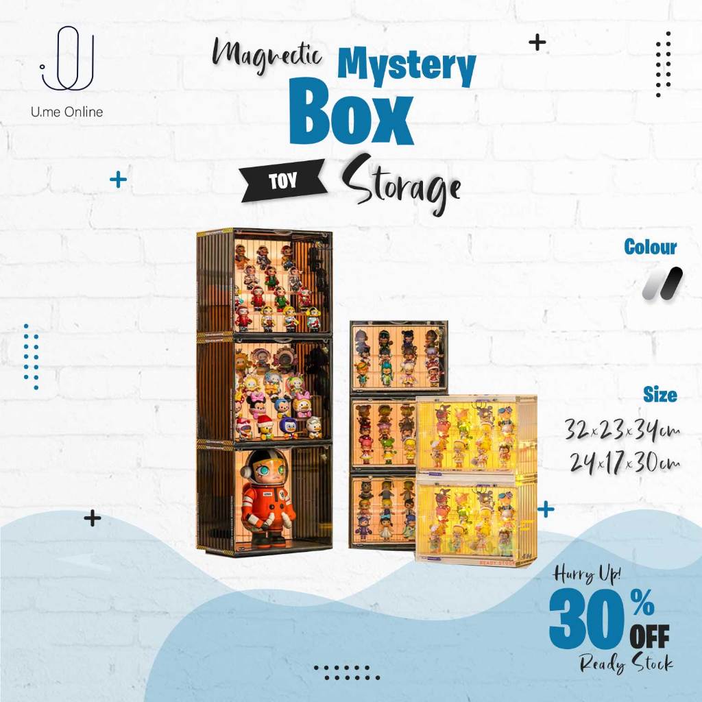 U.me Magnetic Container Mystery Box Storage Toy Display Acrylic Doll ...