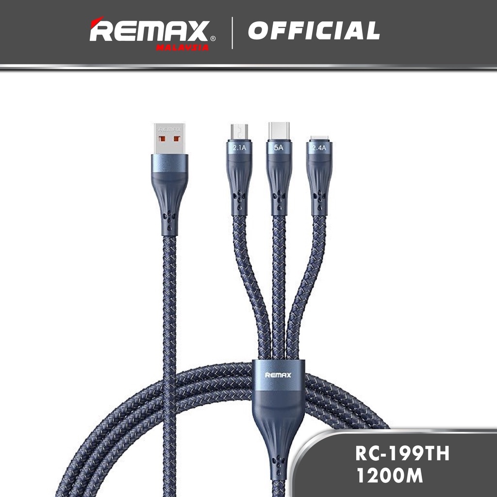 Remax RC-199TH 5A Compatibility High Current Fast Charge 3 in 1 Fast ...