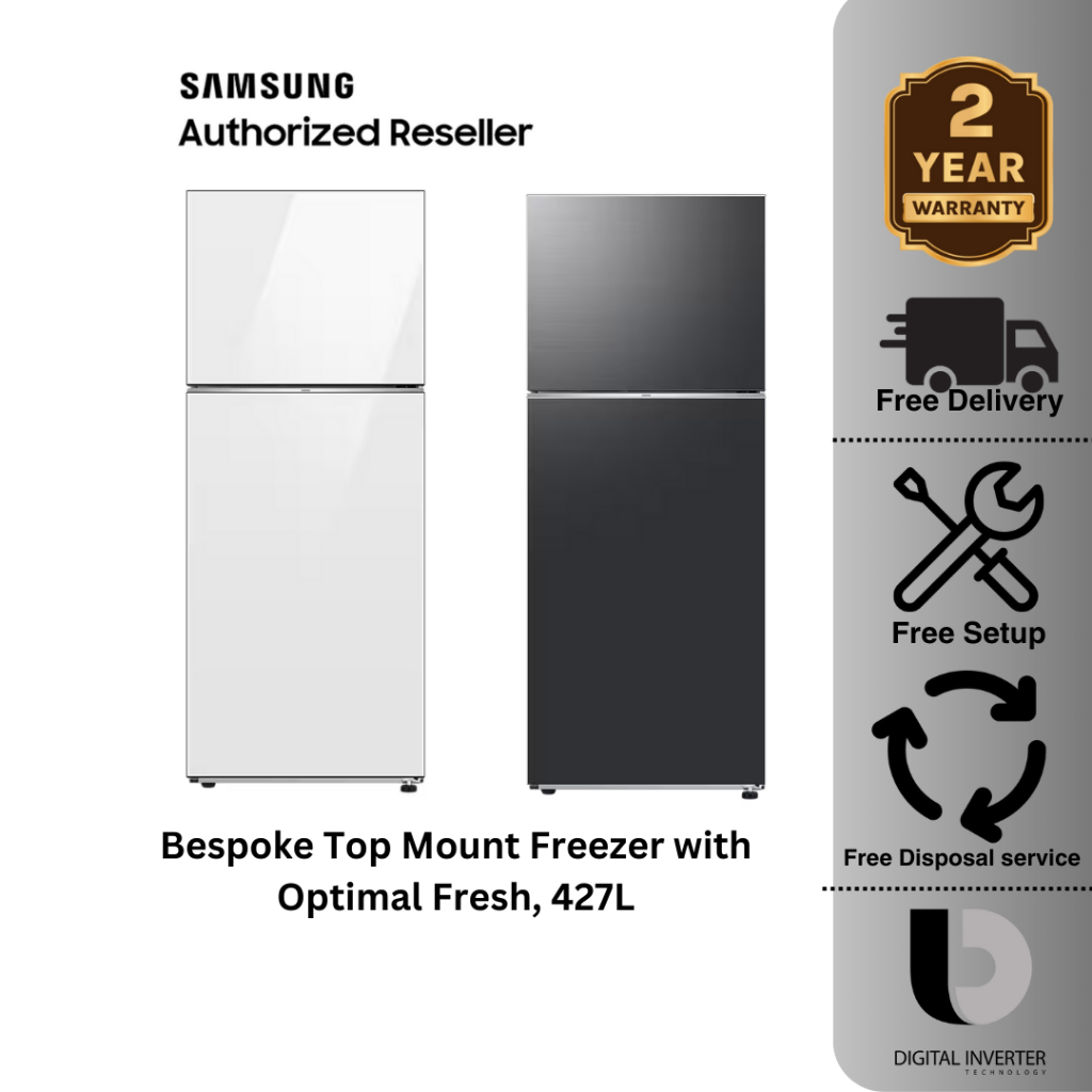 (KV only) Samsung 427L Bespoke Top Mount Freezer Refrigerator with