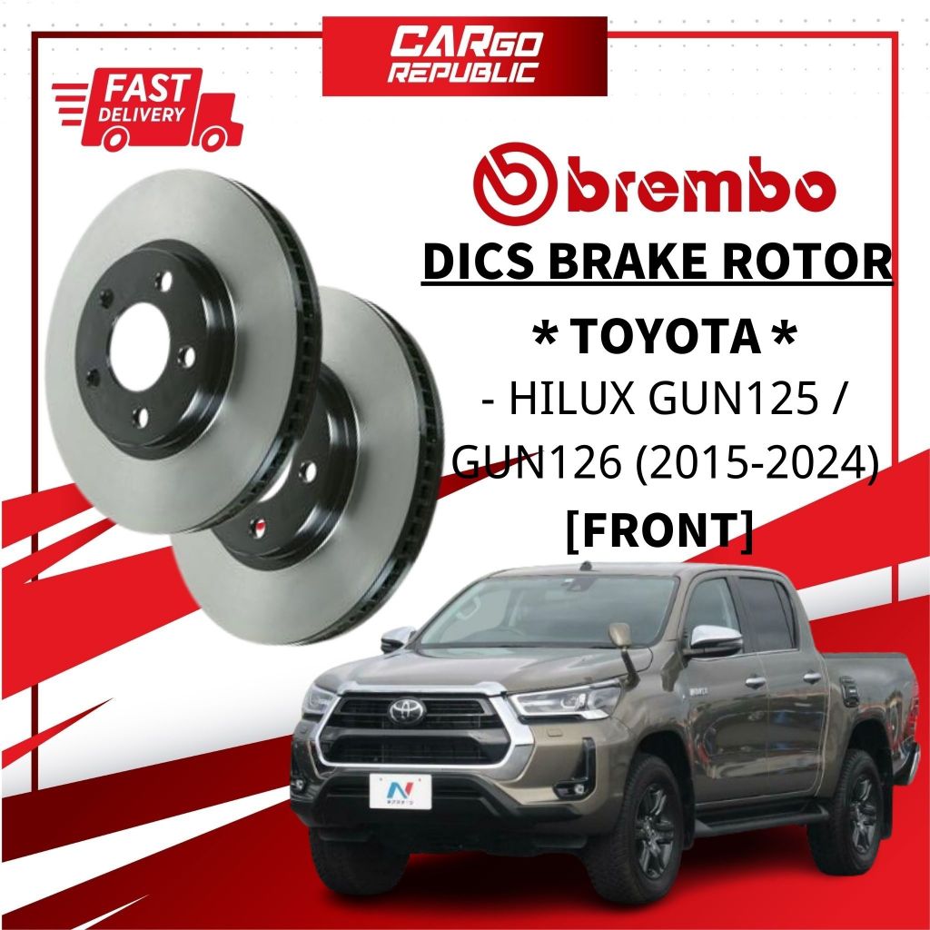 Brembo Rotor Toyota Hilux Gun125 / Gun126 (2015-2024) Front (Depan ...