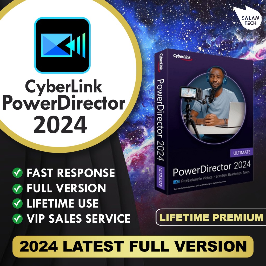 CyberLink PowerDirector 2024 V22⚡ LIFETIME PREMIUM ⚡LATEST 2024 ⚡ ...