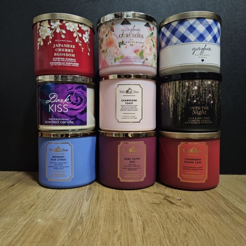 BATH AND BODY WORKS CANDLE 3 WICKS FRAGANCE CANDLE LILIN WANGI Shopee