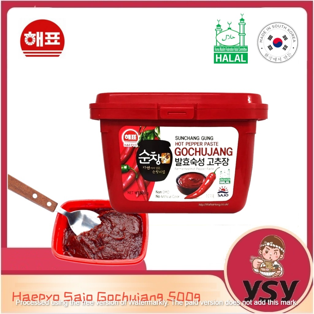 EXP 8/2025 HALAL Haepyo Sajo Gochujang Korean Hot Pepper Paste Gochugaru 500g Halal (Direct