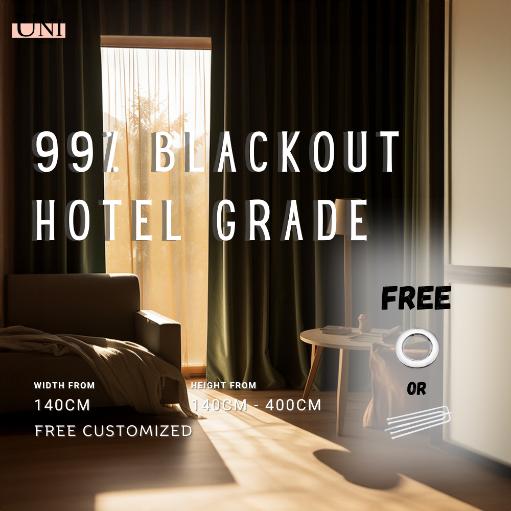 Hotel Grade Blackout up to 99% Curtain Majestic Plain Colors | Uni ...