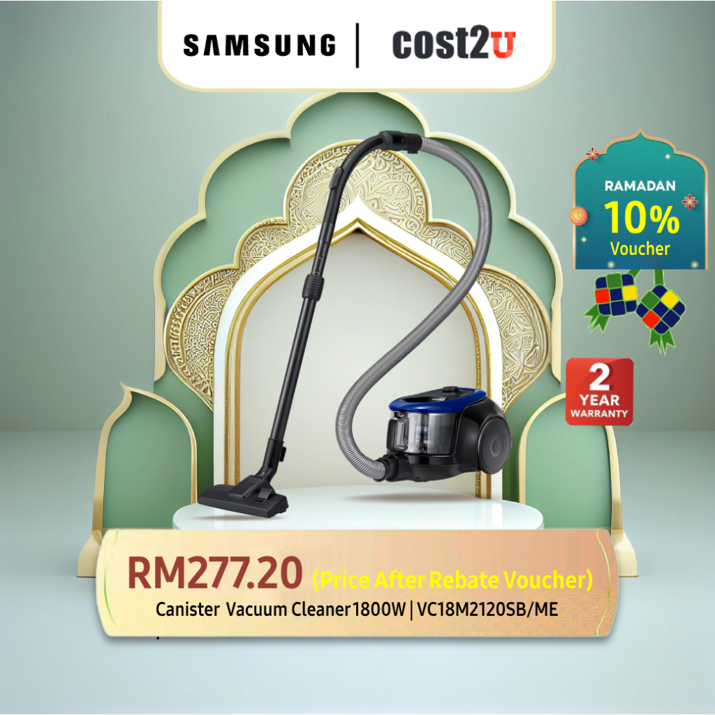Samsung Canister Bagless Vacuum Cleaner 1800W VC18M2120SB/ME