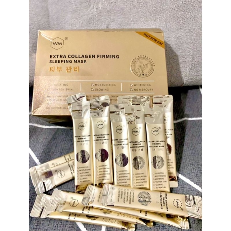 (FREE SHIPPING) WM EXTRA COLLAGEN FIRMING SLEEPING MASK 100pcs Shopee