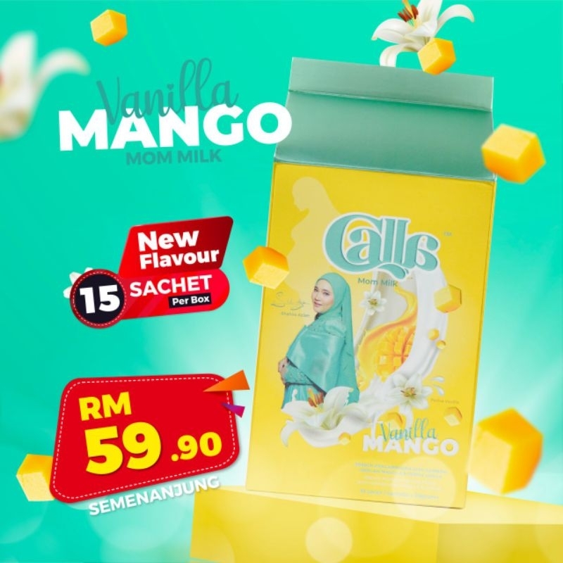SUSU KAMBING BLUEBERRY & VANILLA MANGO CALLA MOM MILK (UNTUK IBU