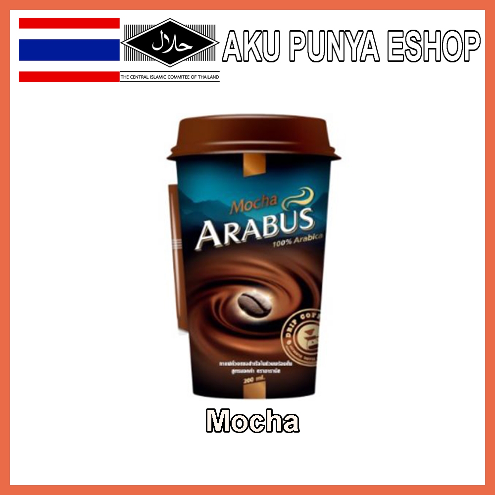 MOCHA, ARABUS, COFFEE 100% ARABICA / KOPI 100% ARABICA, (1 CUP X 200ML ...