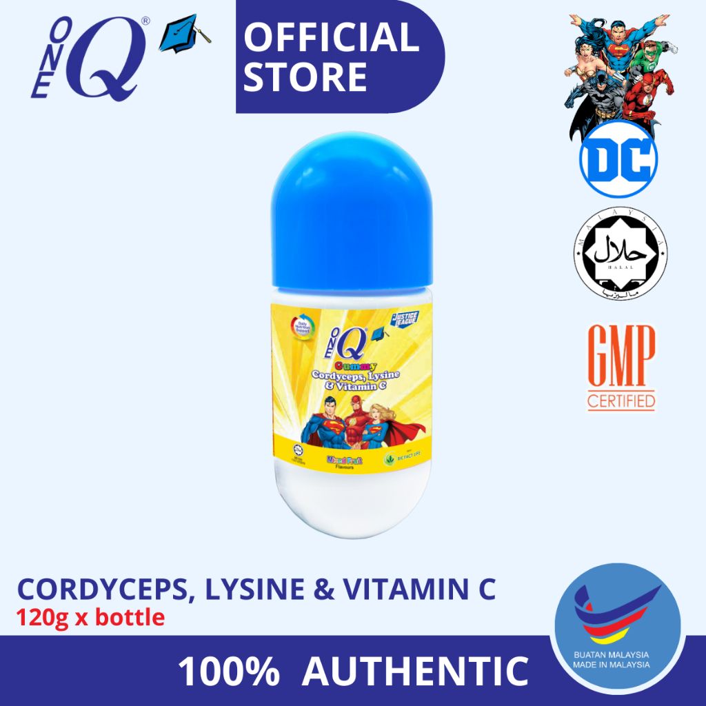 [B2F2] One Q Gummy With Cordyceps, Lysine & Vitamin C (120g) | Shopee ...