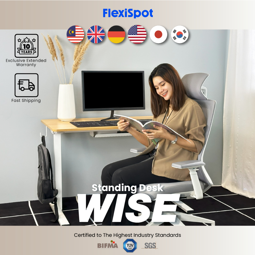 FLEXISPOT WISE Height Adjustable Standing Desk Smart Desk Work From