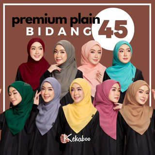 KEKABOO Bawal Plain Easywear Premium Cotton - Tudung Bawal Bidang 45+ [Gift Brooch]