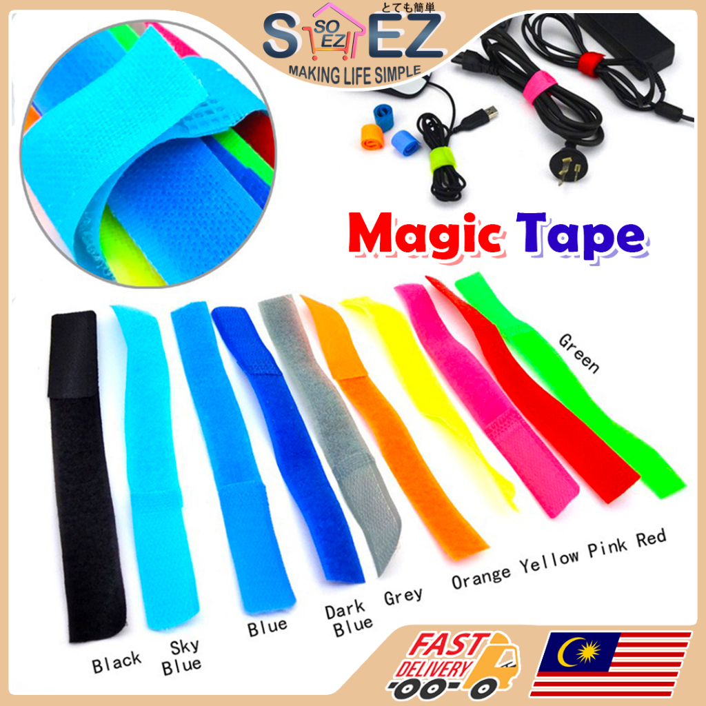 SOEZ DIY CandyColored Velcro Cable Tie Computer Belt Storage Strap on
