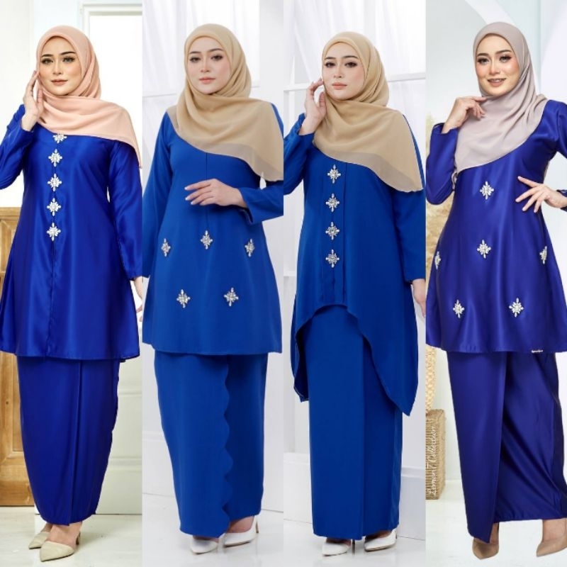 BAJU KURUNG ROYAL BLUE COLLECTION SIZE S TO 5XL Shopee Malaysia