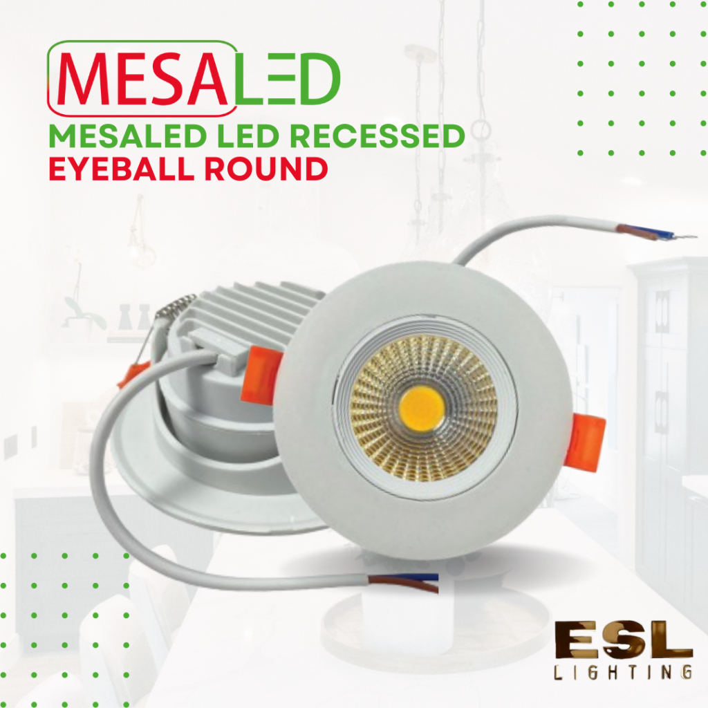ESL LIGHTING MESALED LED R﻿ECESSED EYEBALL ROUND 7Watt | Shopee Malaysia