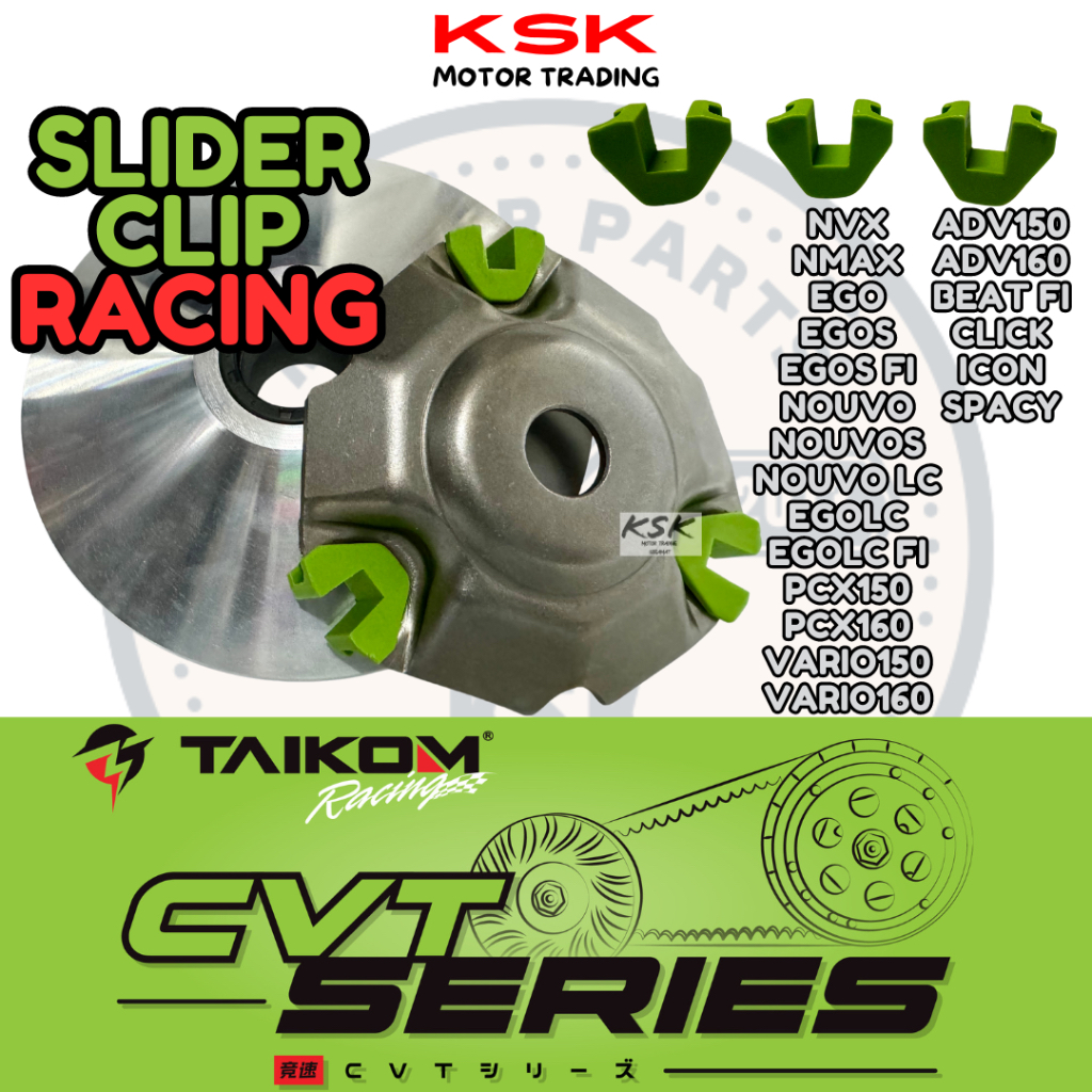 TAIKOM SLIDER PULLEY CLIP BUSH CVT RACING NMAX NVX 155 VARIO PCX ADV ...