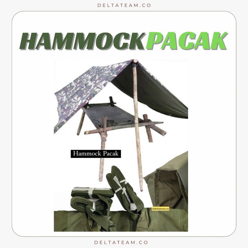 HAMMOCK PACAK HIJAU - MATERIAL TEBAL & TAHAN LASAK (STANDARD SIZE ...