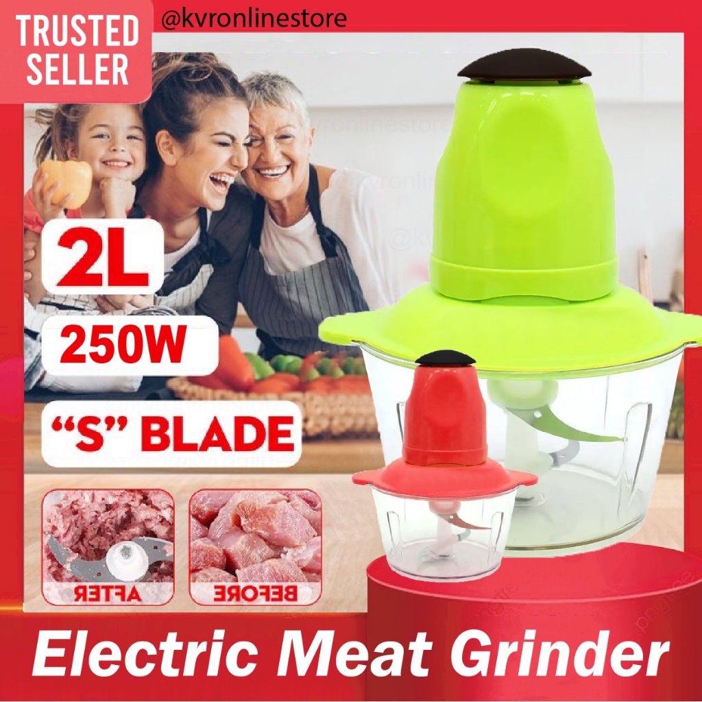 250W 2L Capacity Electric Meat Grinder Food Mincer Vegetables Chopper