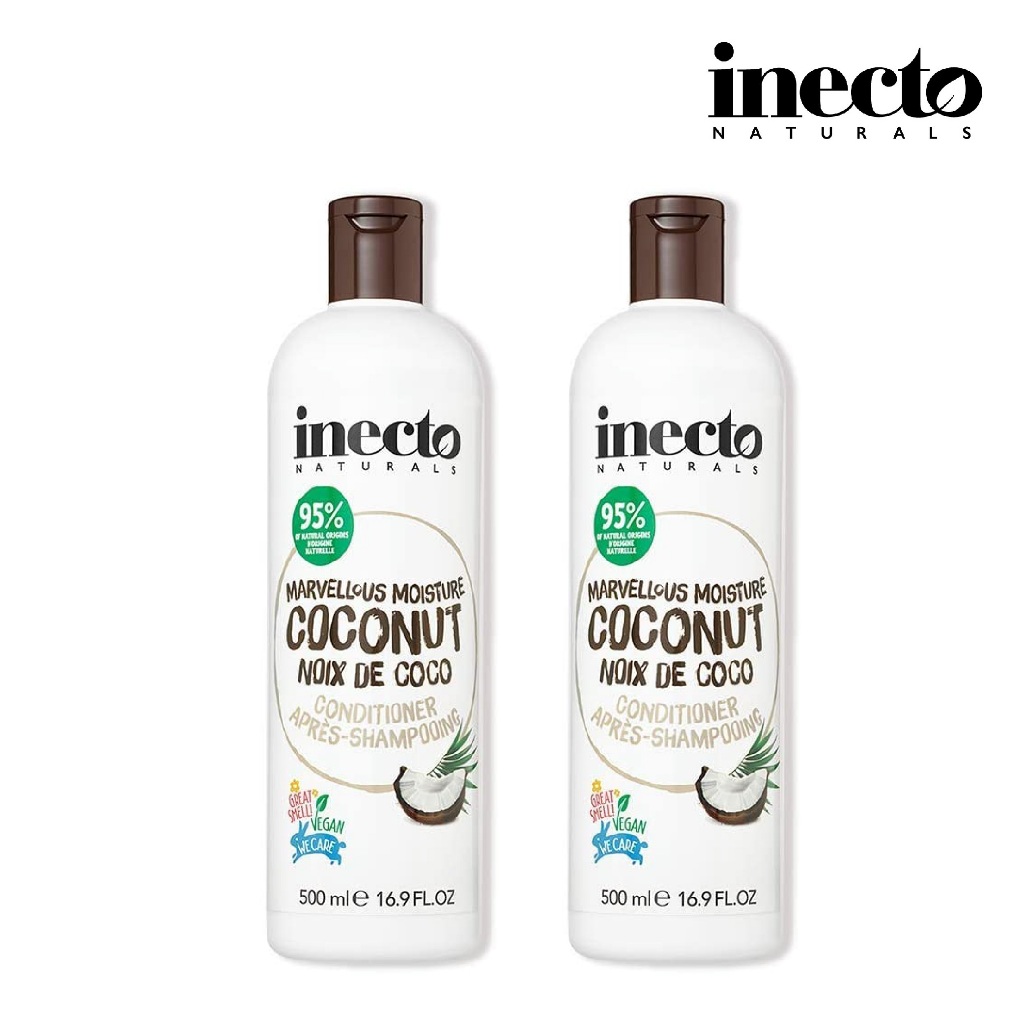 [2x500ml] Inecto Coconut Oil Conditioner with 95 Natural Formulation