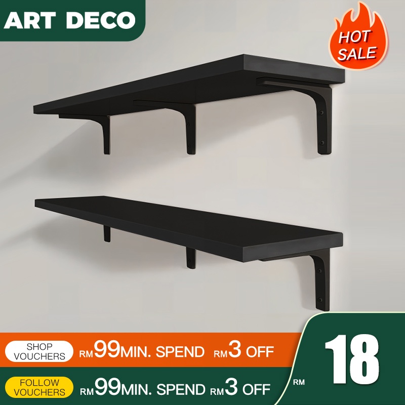 Shelf Rack Wall Black Floating Wall Shelf Home Gaming DIY Wall Rack Rak